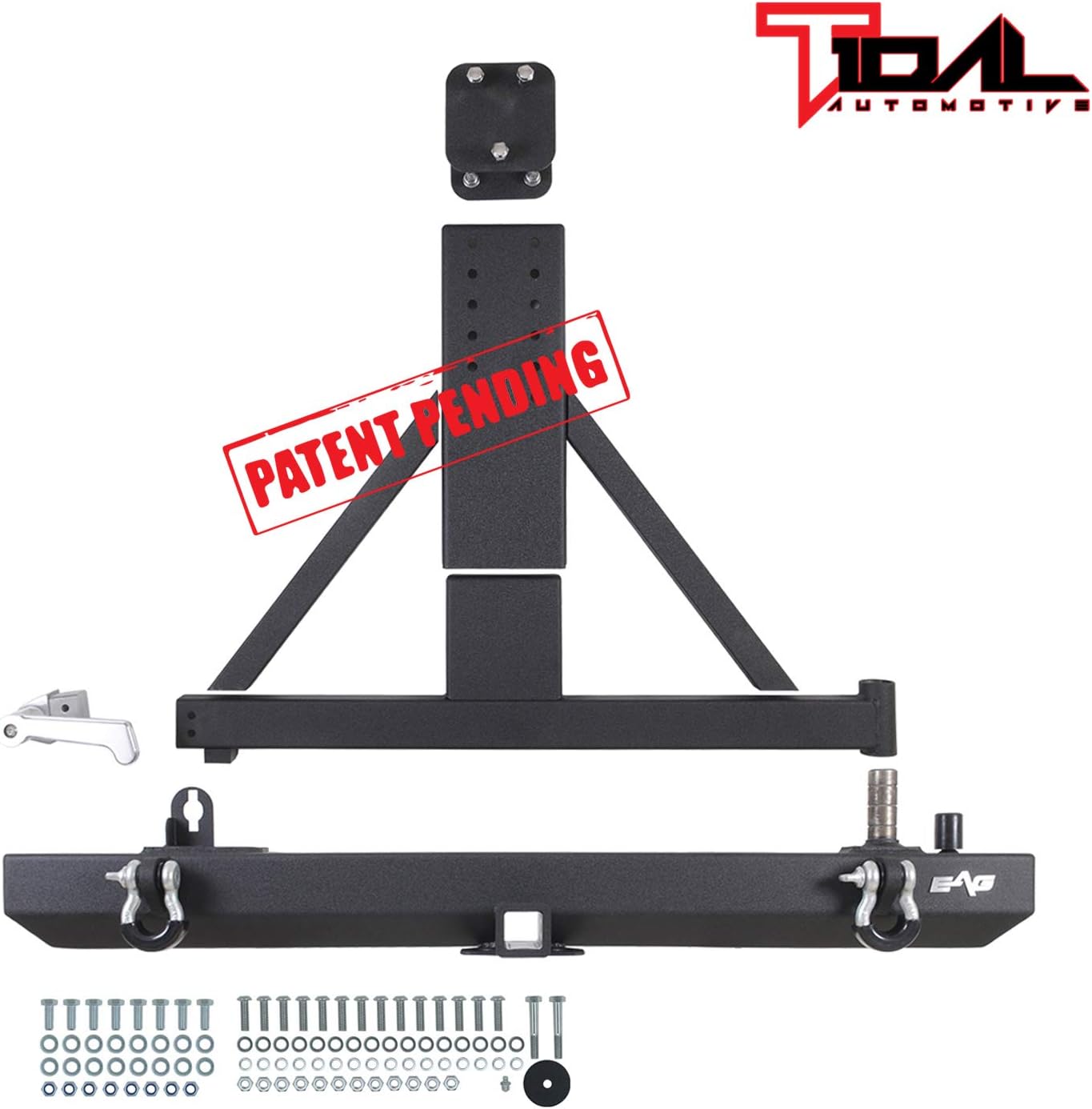 LED Light Front Bumper and Assembled Rear Bumper with Tire Carrier Combo D76021