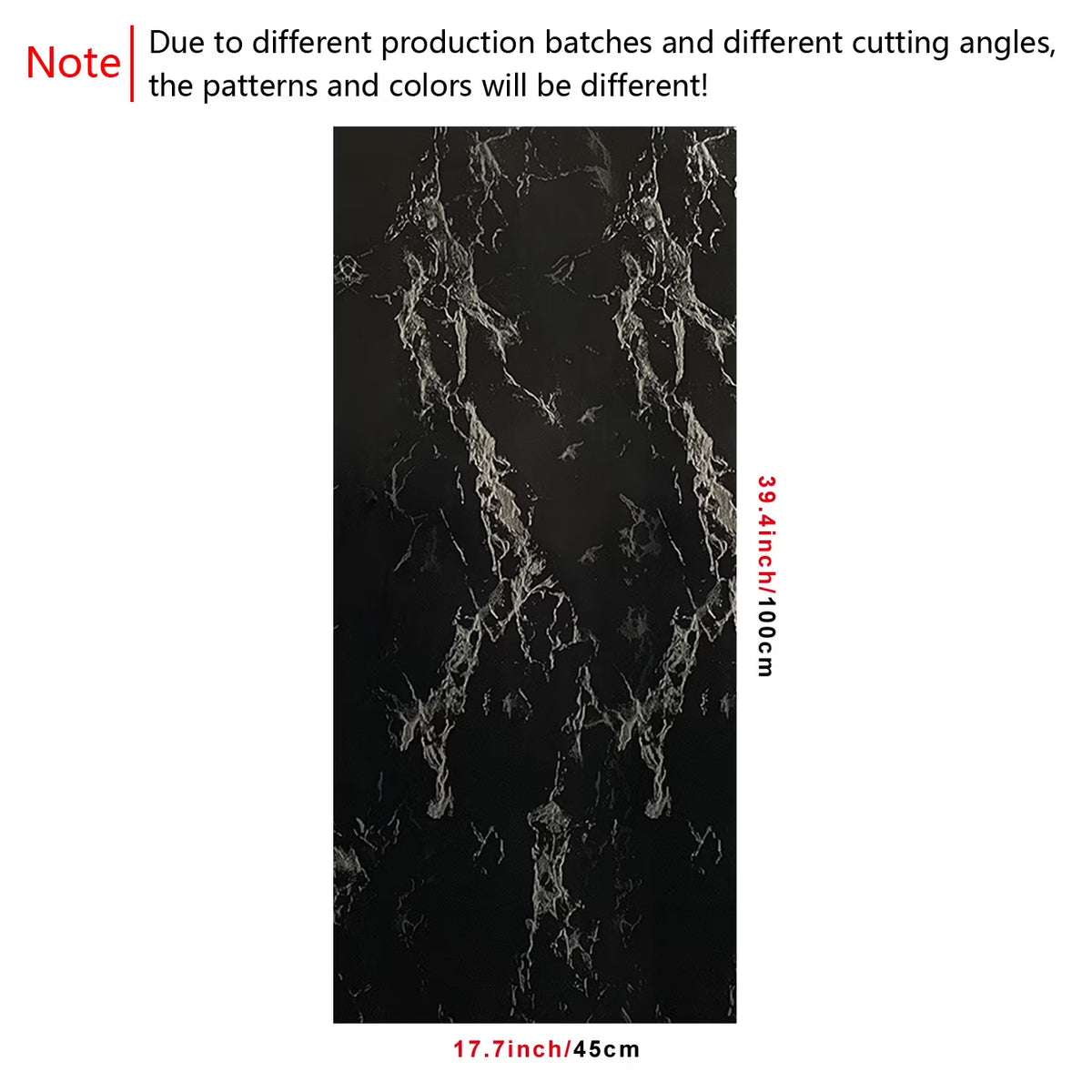 Black Silvery Marble Crack Pattern Waterproof Peel And Stick Wallpaper E8026