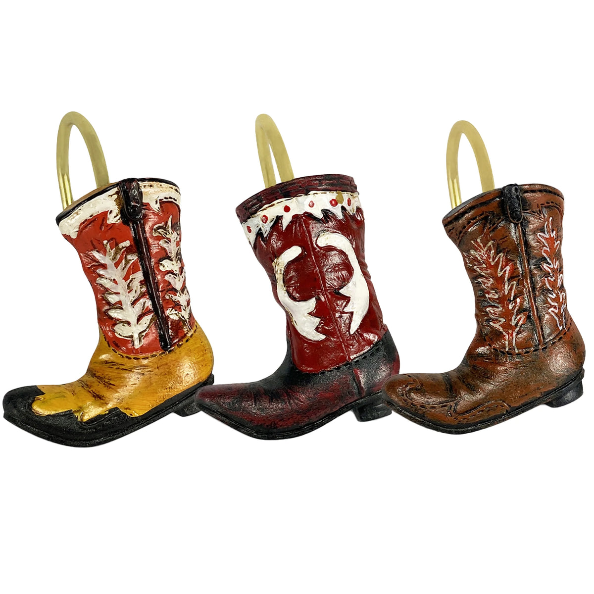 Cowboy Boot Shower Curtain Hooks D566290