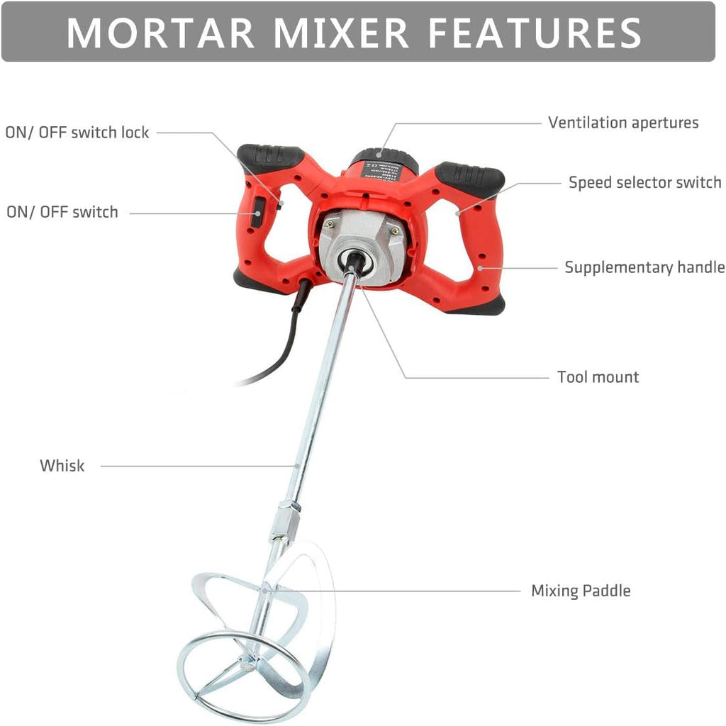 2100W Electric Mortar Mixer, 6-Speed, Pack of 2 Z720