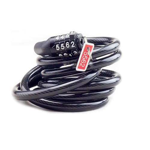 5 Foot Coiled Resettable Combination Bicycle Cable Lock Y816