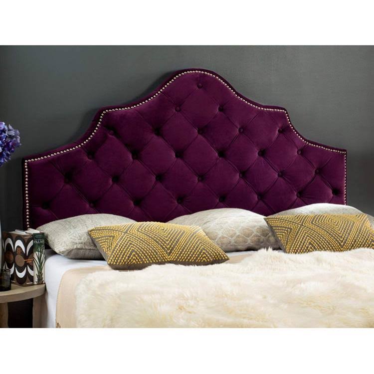 White King Tufted Velvet Headboard D30545
