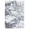 Ivory Grey/Blue Abstract Marble Area Rug B110