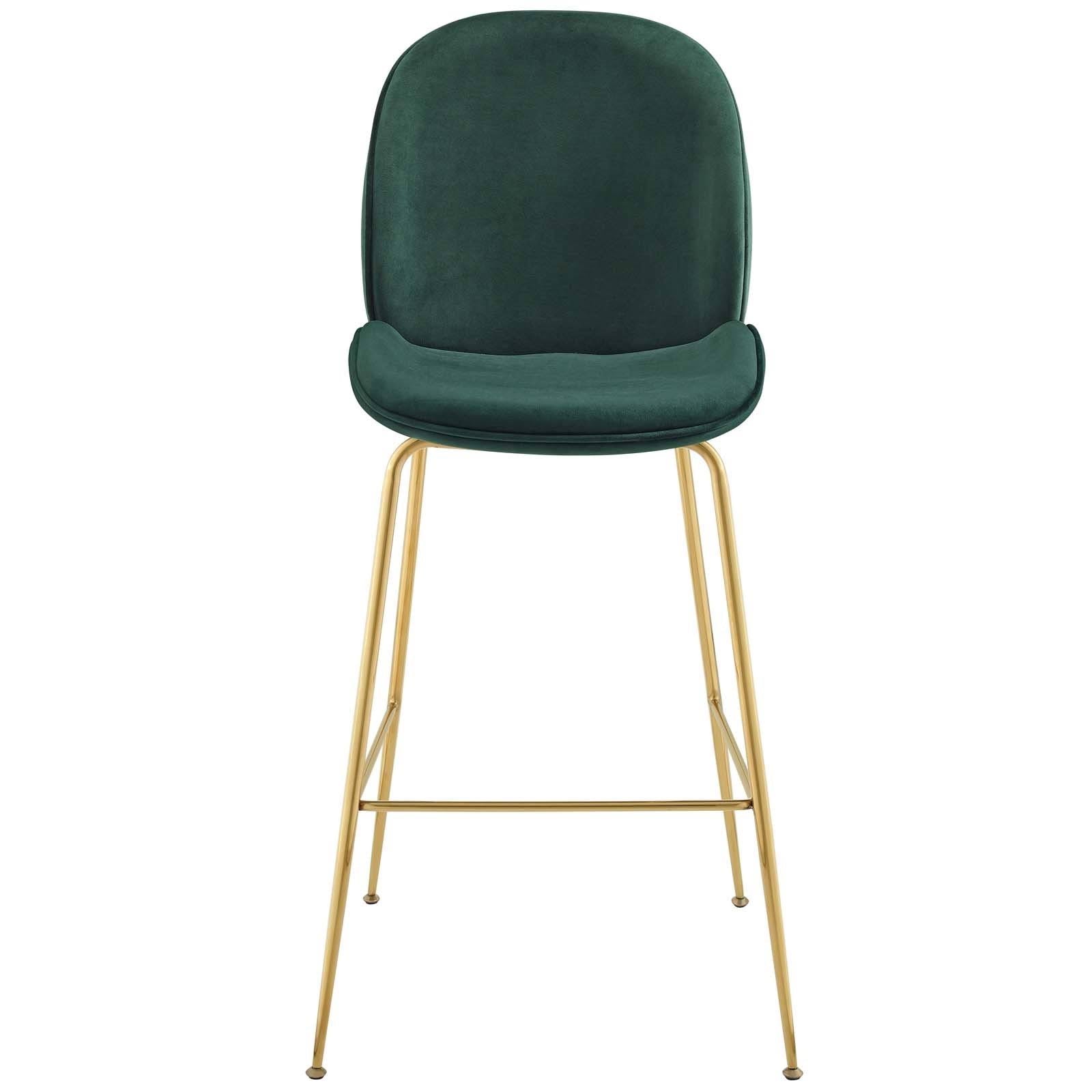 Navy Velvet Bar Stool with Stainless Steel Leg T537