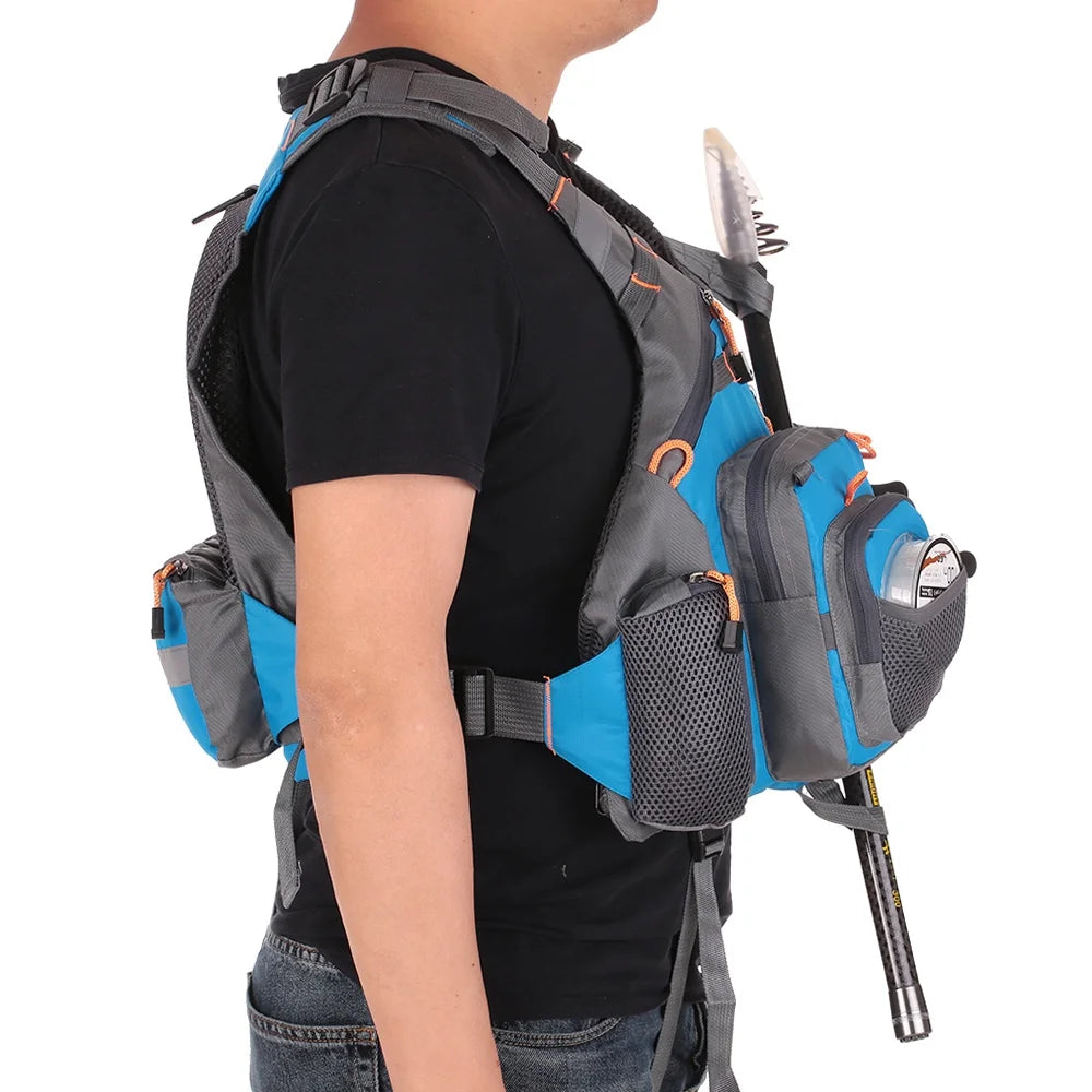Outdoor Padded Fishing Life Jacket Swimming Sailing Waistcoat Floatation Device A56722