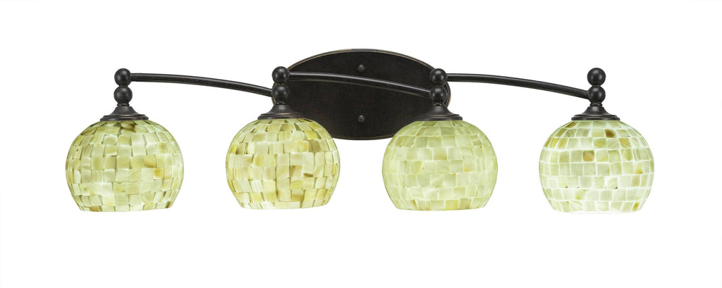 4 Light Bath Bar with Glass, Dark Granite D22492