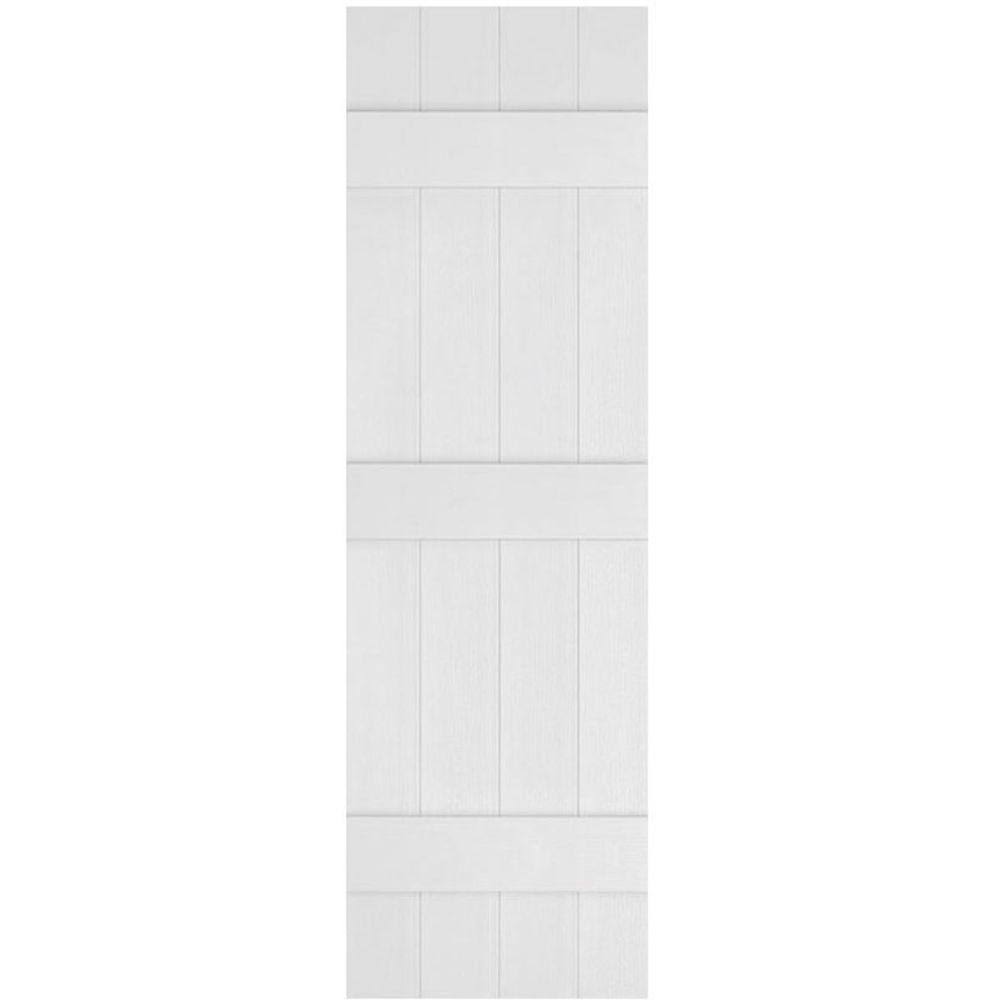 White Vinyl Board-n-Batten Shutters T3765