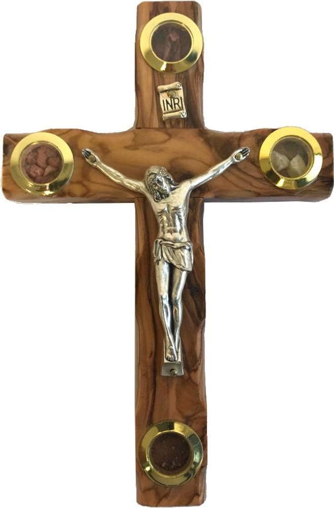 Olive Wood Cross with Certificate and Lord Prayer Card (4.75 Inches) Pack of 2 X565761