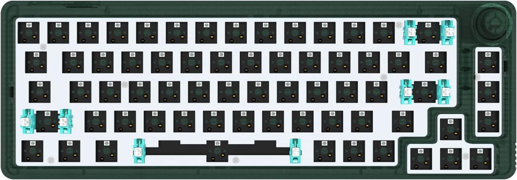 Clear Black 67 Keys Hot Swappable Mechanical Keyboard Kit J6568