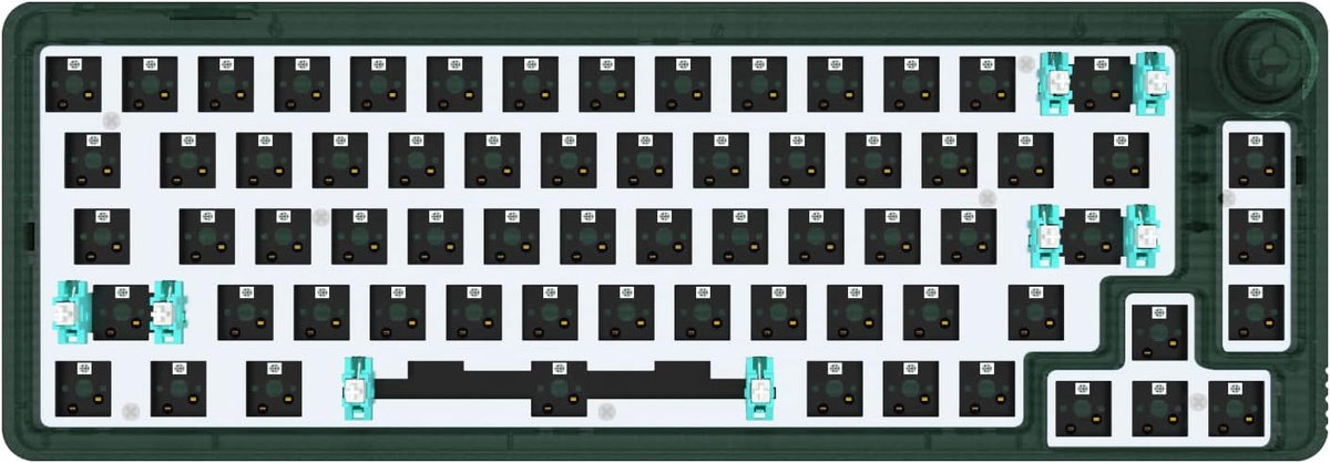 Clear Black 67 Keys Hot Swappable Mechanical Keyboard Kit J6568