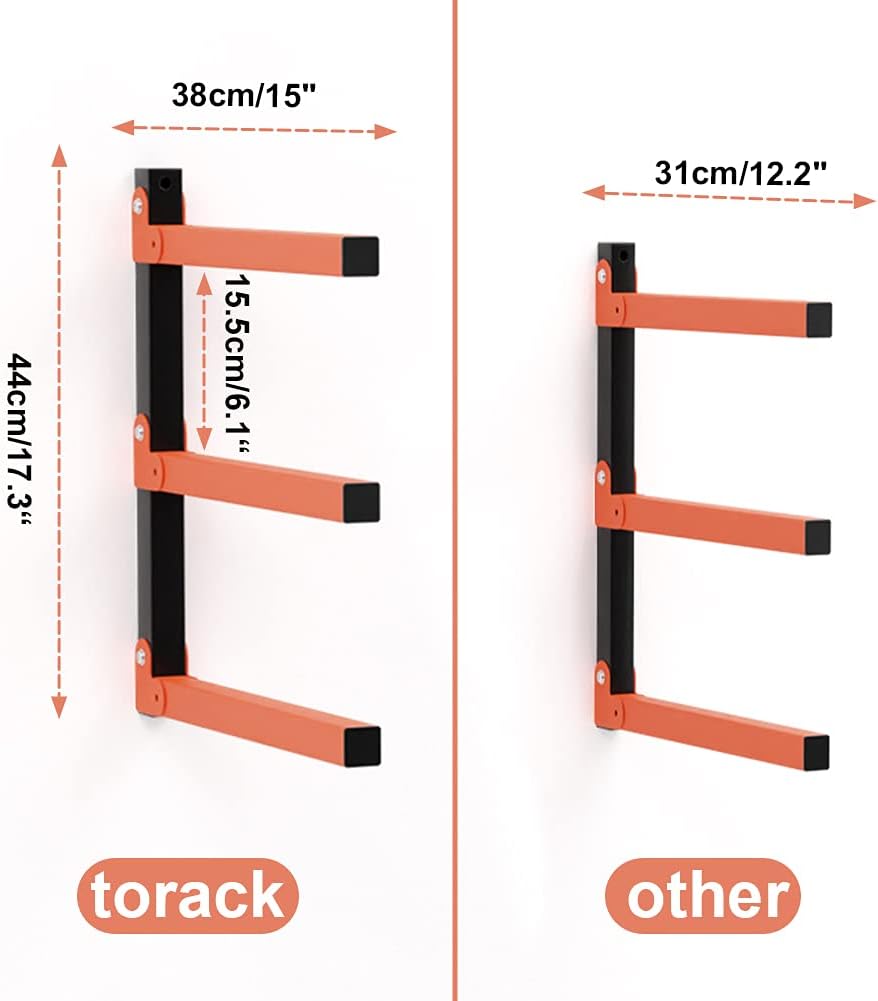 Metal Wall Mount Wood Storage Rack, Pack of 2 U230