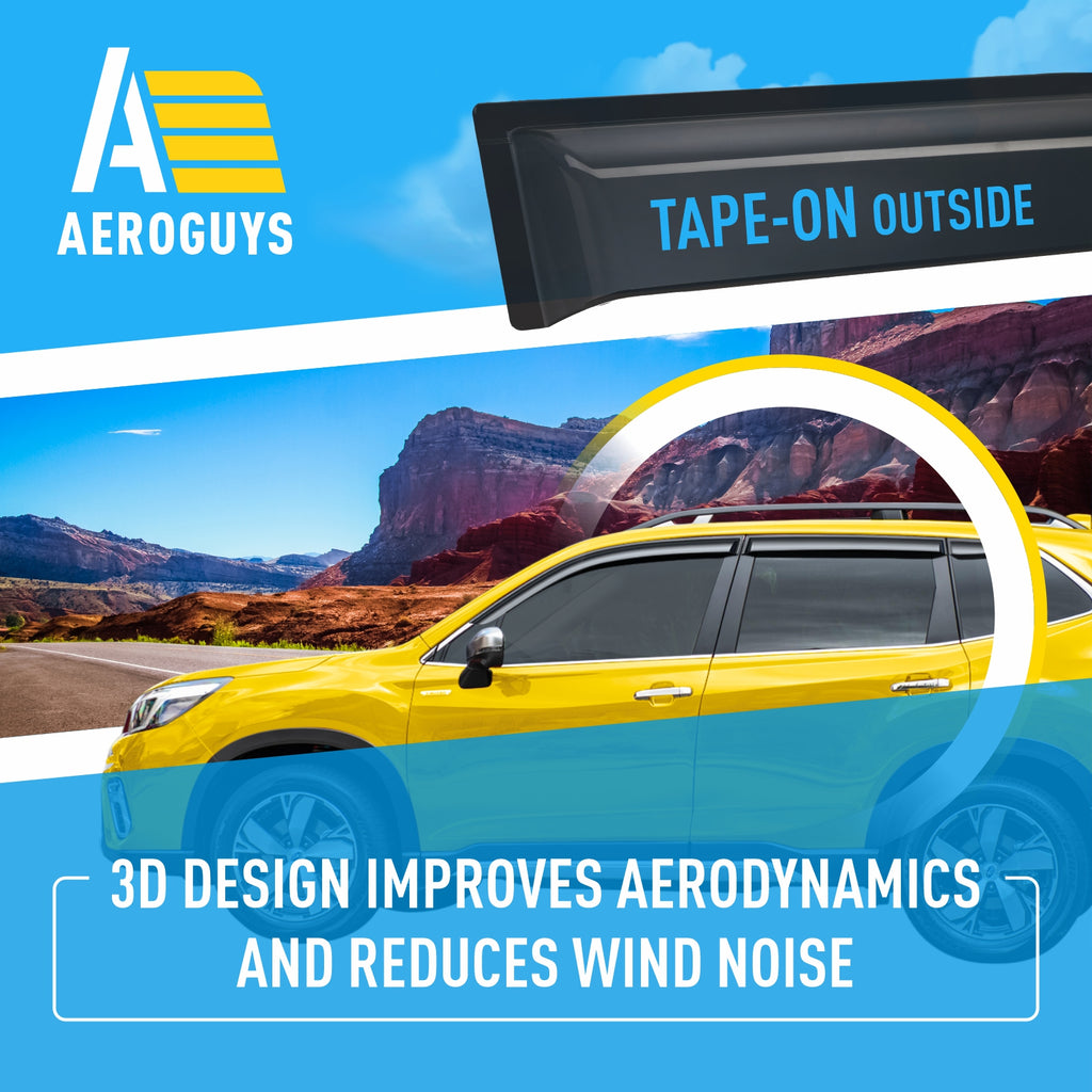 6pcs Tape-On Window Deflectors for Subaru Forester E51287