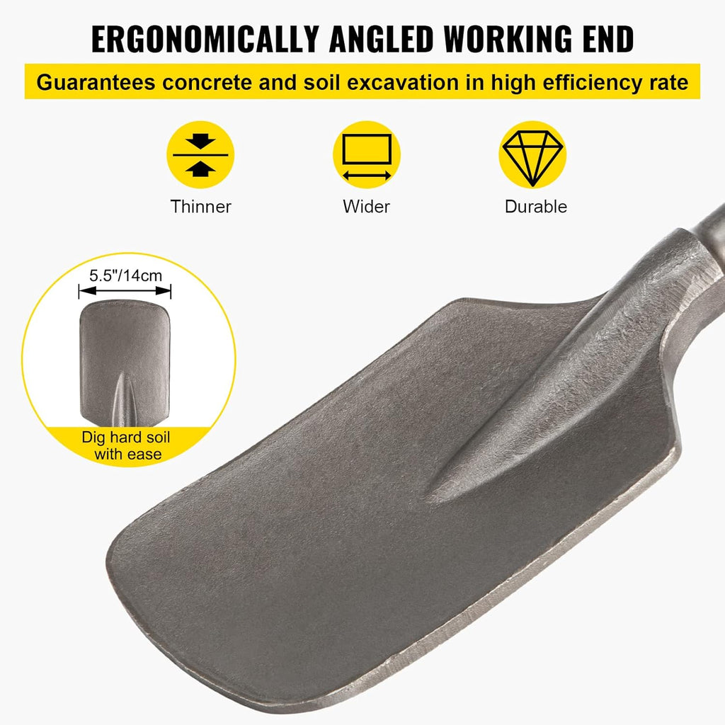40Cr Steel Jackhammer Bit for Clay, Pack of 2 E88917