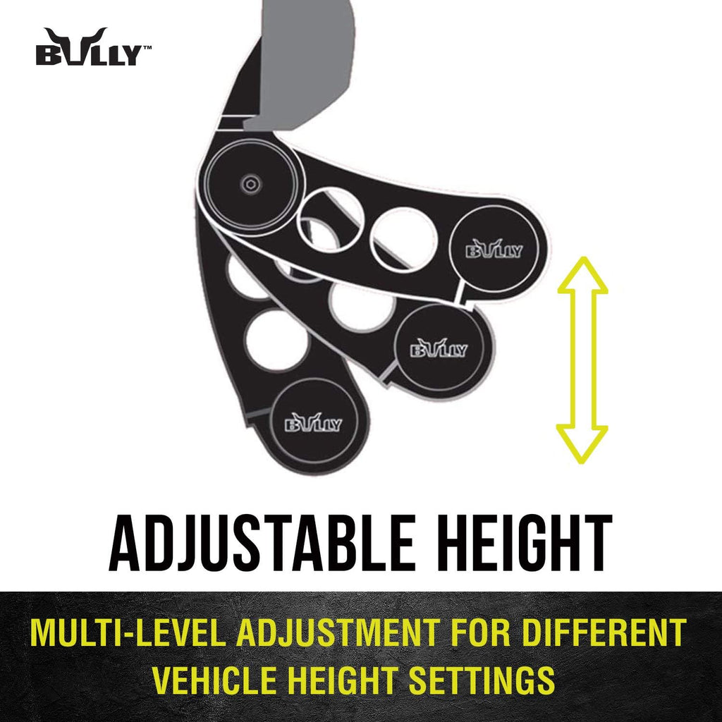 Black Aluminum Adjustable Side Hoop Step Pack of 2 C1070