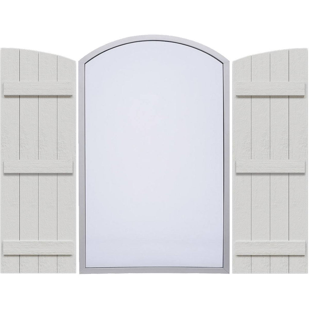 Rustic Faux Wood Shutters M24593