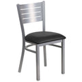 Black Vinyl Seat Metal Restaurant Chair U7791