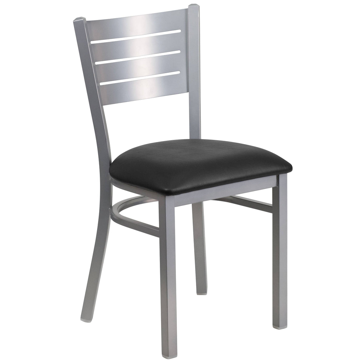 Black Vinyl Seat Metal Restaurant Chair U7791