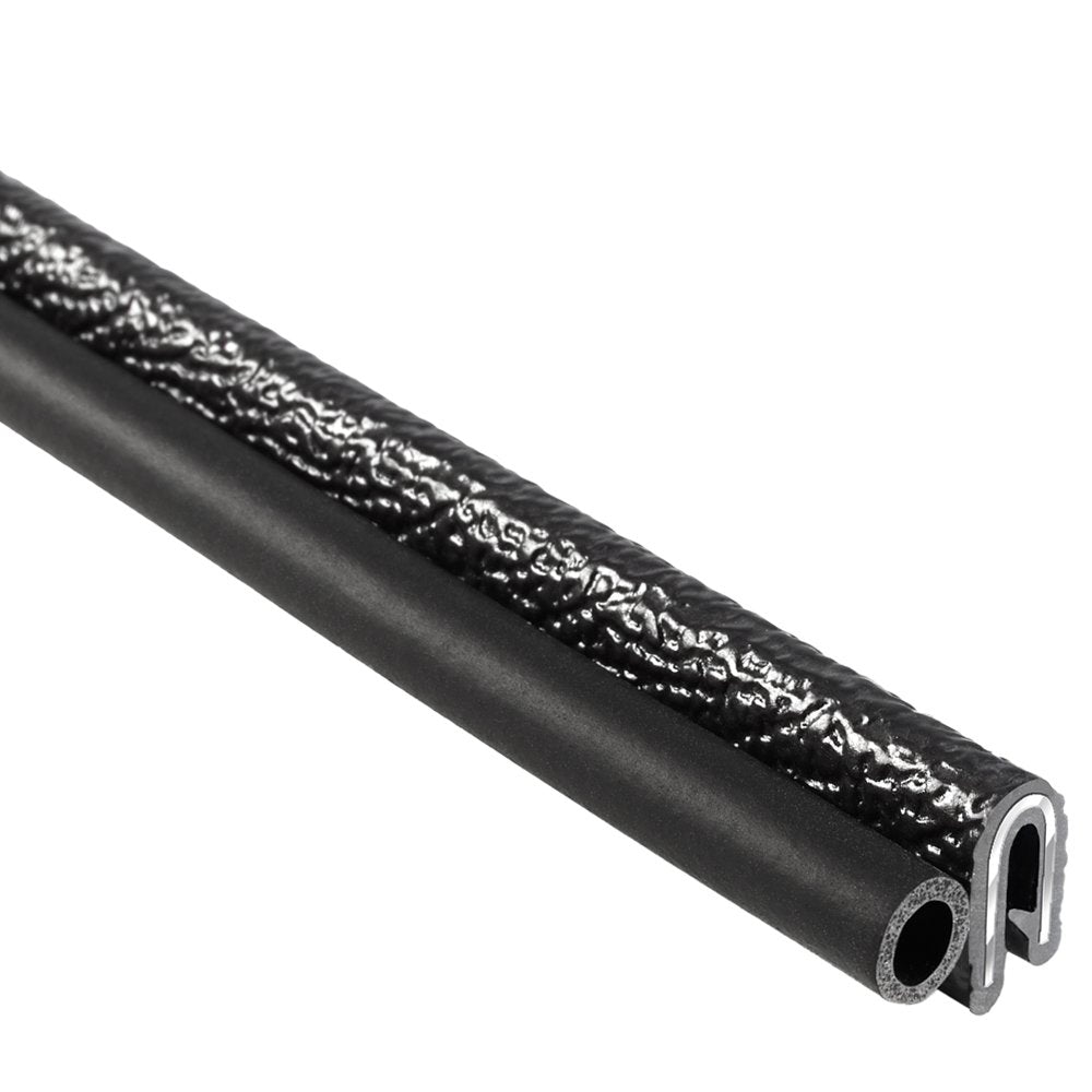 Trim Seal with Side Bulb, 3/4” Bulb Seal Diameter, 25’ Length, PVC Plastic with EPDM Rubber Seal, Pack of 2 Z57669