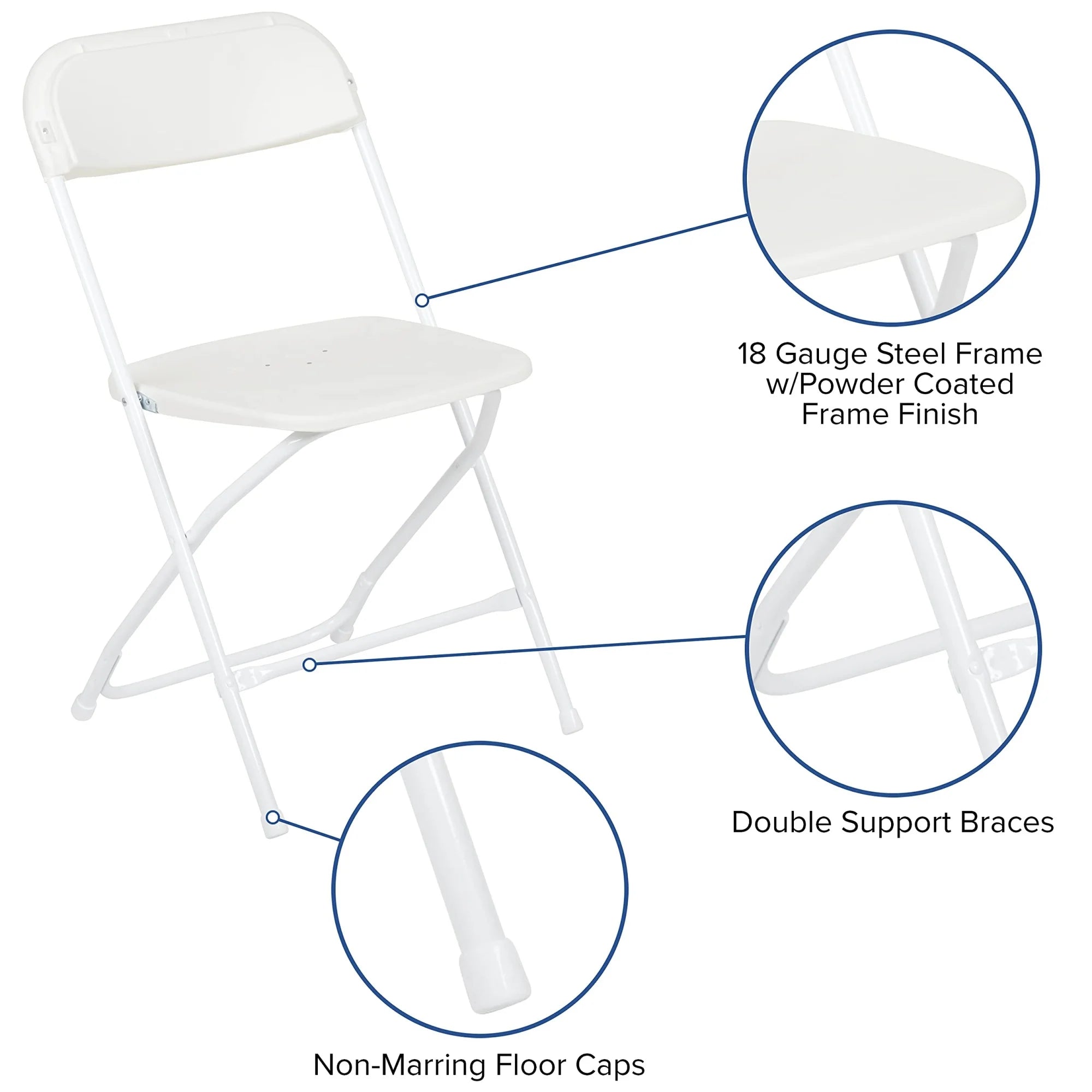 10'x10' White Pop Up Canopy Tent with 6-Foot Bi-Fold Table and Set of 4 White Folding Chairs R9443