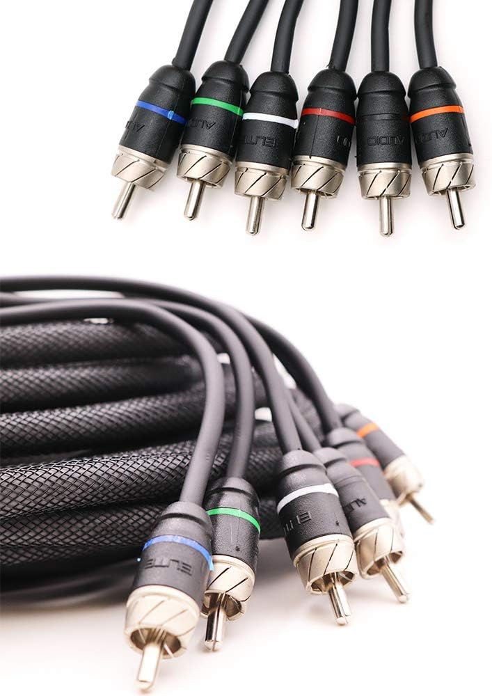 6 Channel 15' RCA Male to RCA Male Stereo Cable H9731