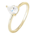 Water Drop Shaped 14k Gold Plated 925 Sterling Silver Ring O4877