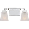 Polished Chrome 2-Light Bath Fixture with Frosted Glass A497387