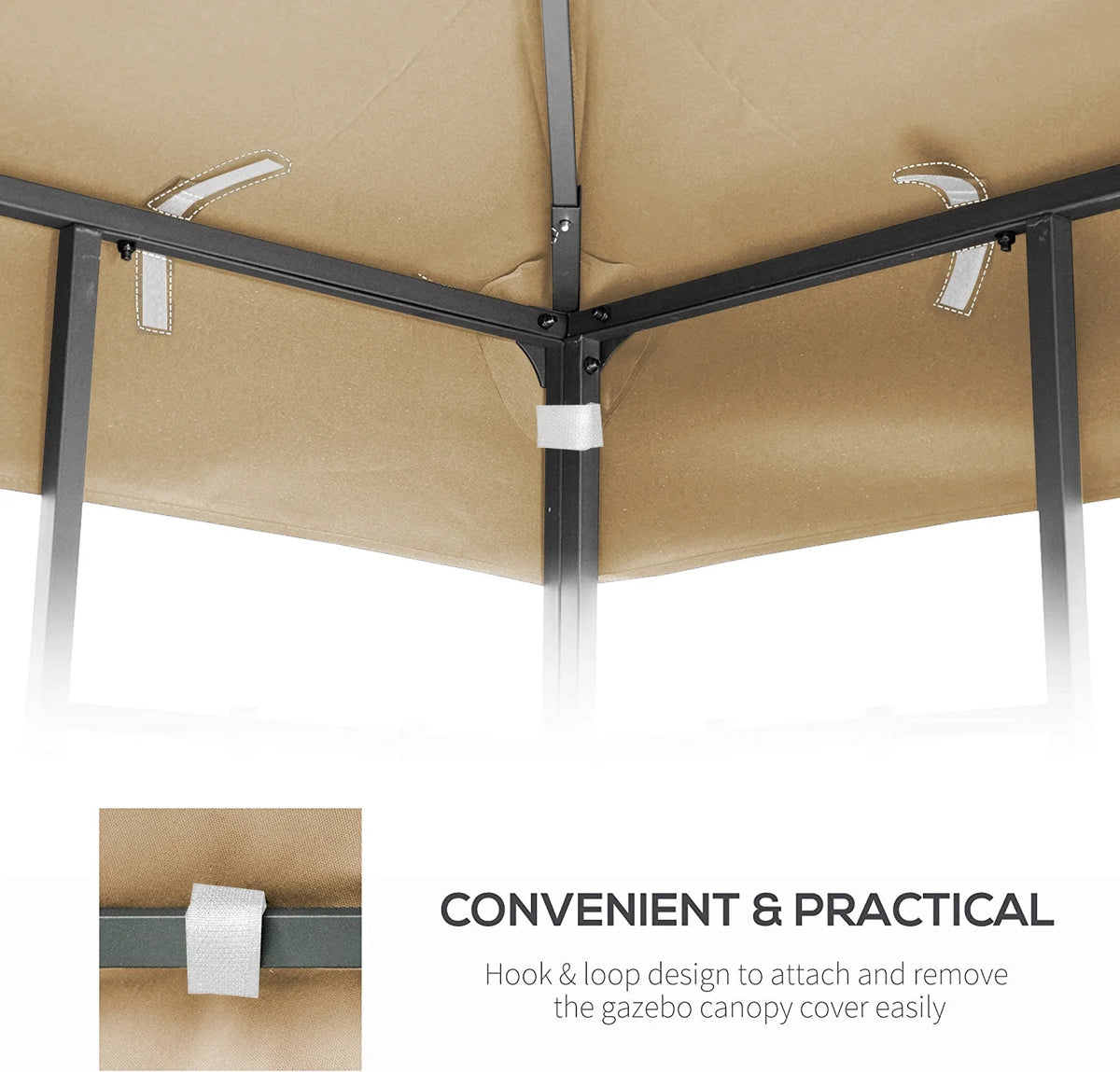 10x10 Ft Double Tiered Gazebo Cover B437466