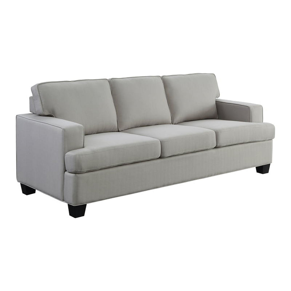 Textured Fabric 2-Piece Upholstered Sofa Set in Gray A9266
