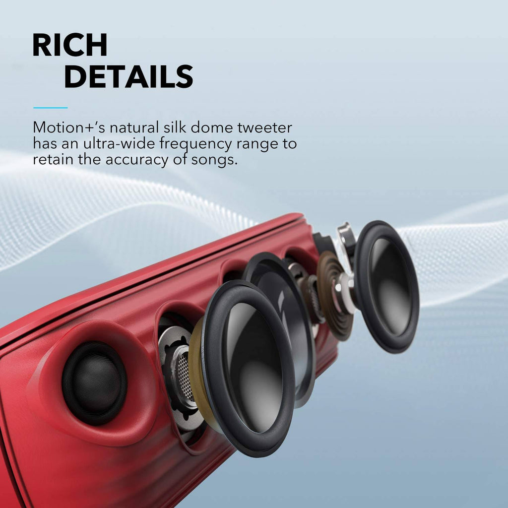 Red Bluetooth Speaker with Hi-Res 30W Audio T9423
