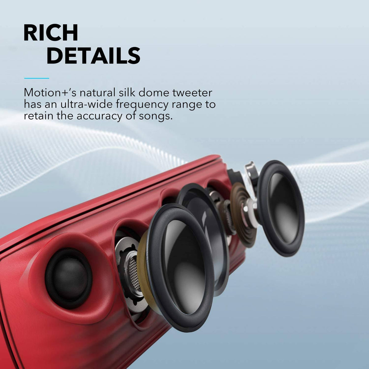 Red Bluetooth Speaker with Hi-Res 30W Audio T9423