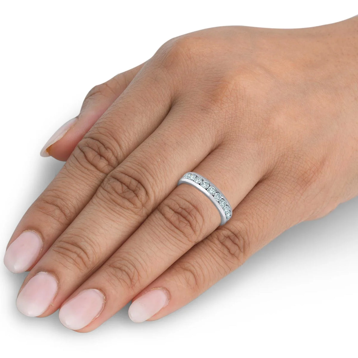 Platinum 1ct Channel Set Diamond Wedding Ring C402623