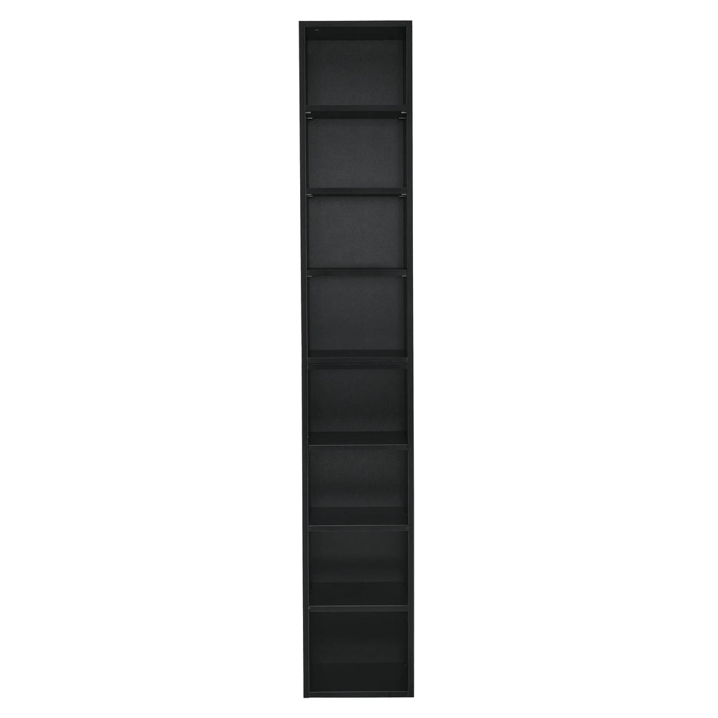 8-Tier Tall Narrow Bookcase with Adjustable Shelves M6941