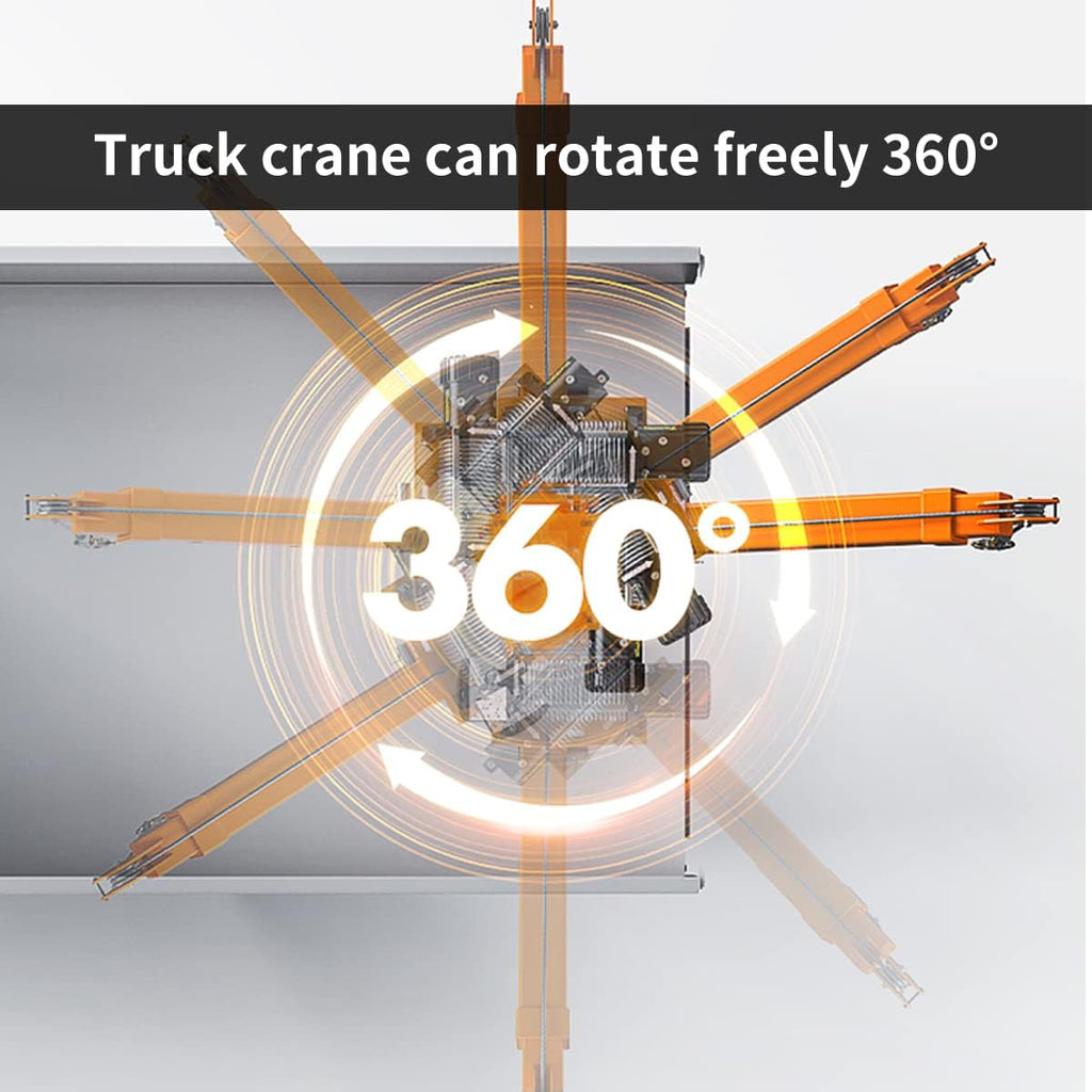 1100lb Folding Truck-Mounted Crane with Electric Winch 3500 lb 12V Painted Steel 360 Swivel R8251