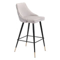 Gray Velvet Bar Chair O75295
