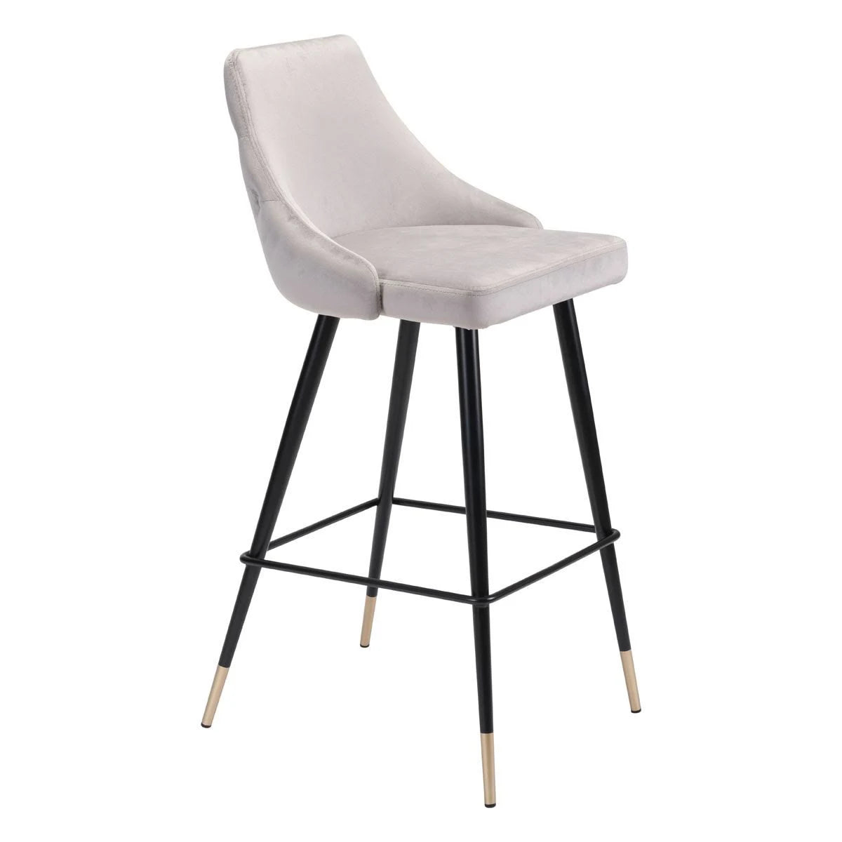 Gray Velvet Bar Chair O75295