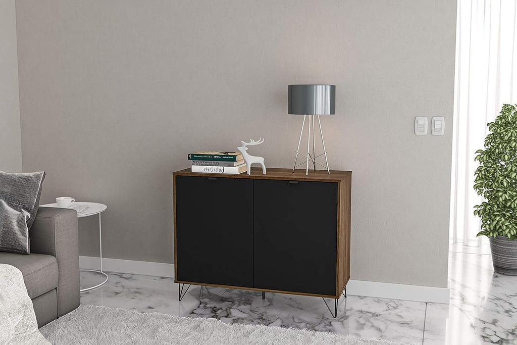 Dark Brown Black Sideboard Buffet Storage Cabinet G2604