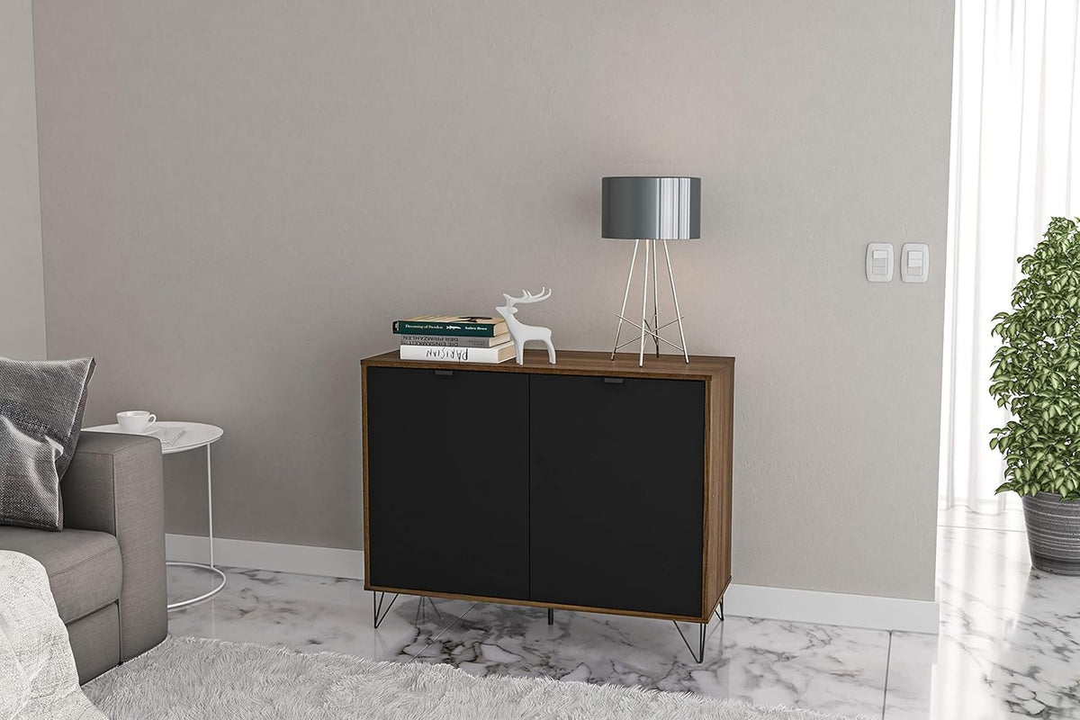 Dark Brown Black Sideboard Buffet Storage Cabinet G2604