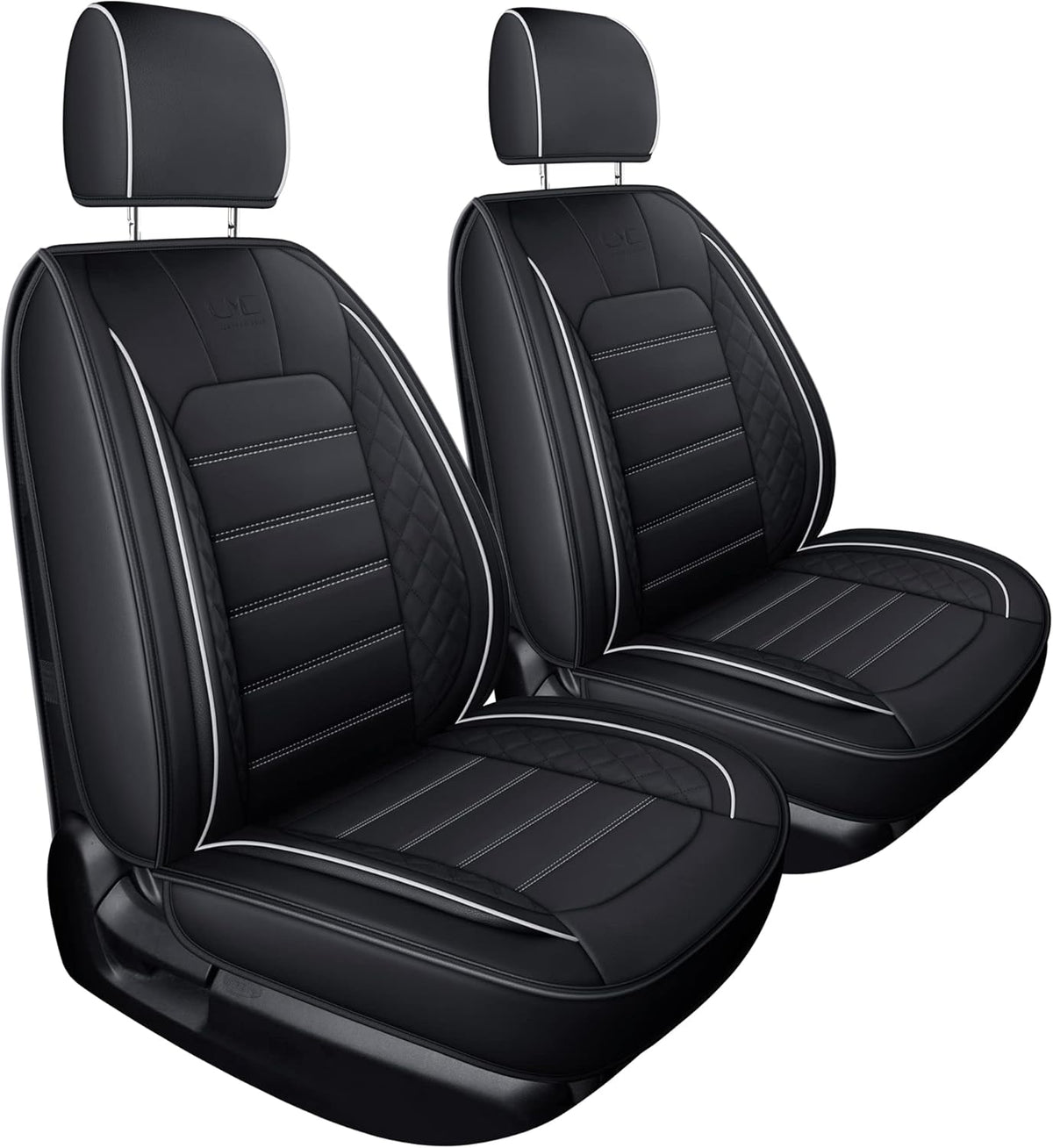 Black Rear Faux Leather Waterproof Back Seat Covers Q503