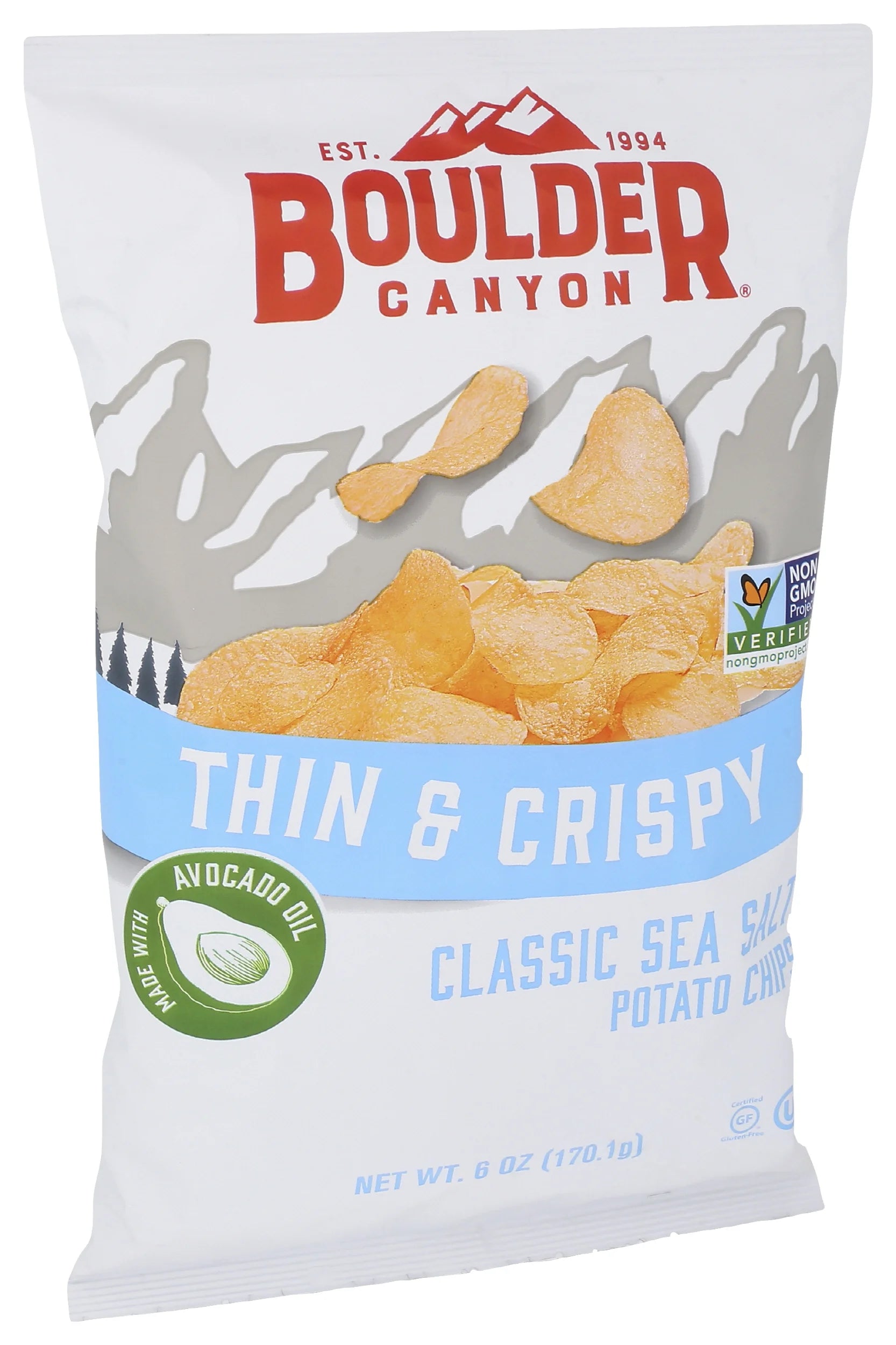 Thin & Crispy Potato Chips 6 Ounce Pack Of 12 K9633
