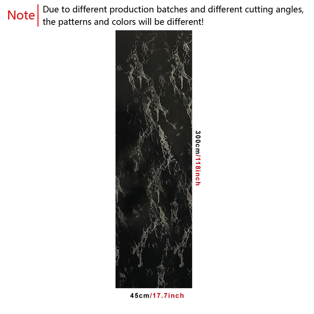 Black Silvery Marble Crack Pattern Waterproof Peel And Stick Wallpaper E8026