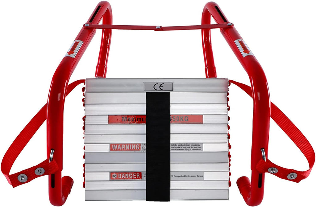 Retractable Fire Escape Ladder 15 Foot with Aluminum Steps T254519