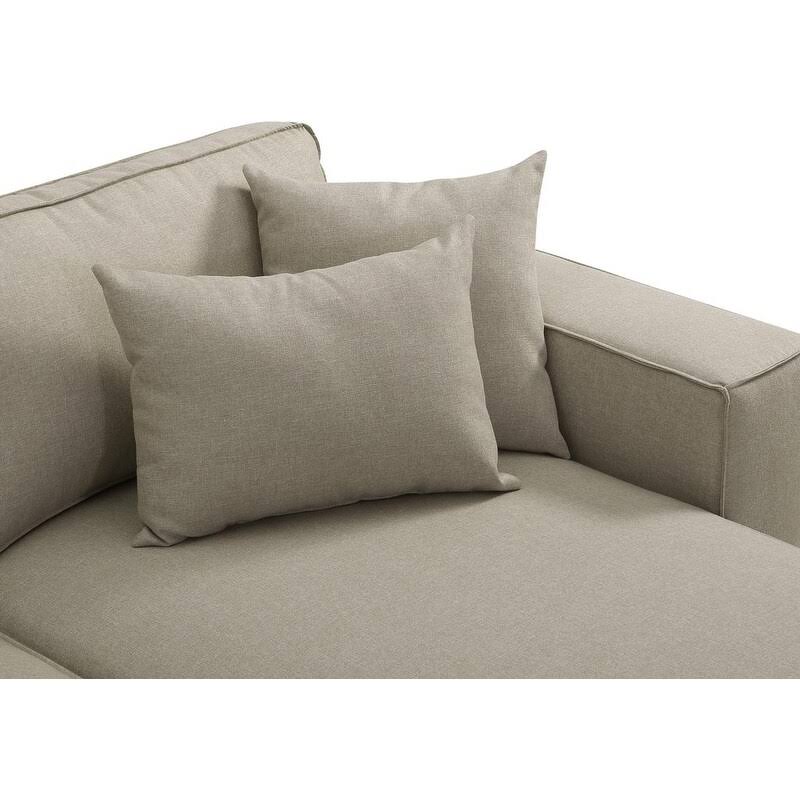 Beige Linen Loveseat O88428