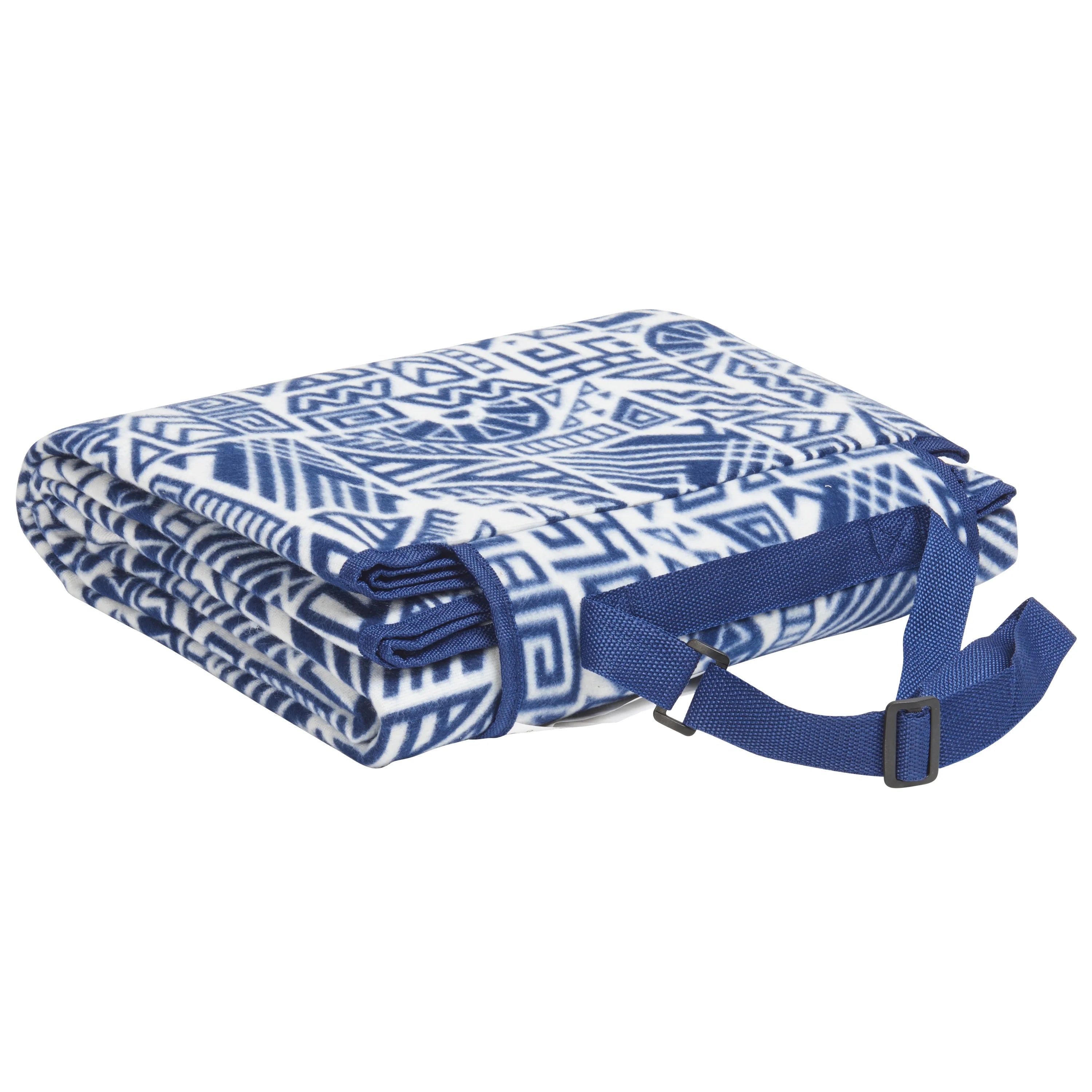 Blue Patterned Outdoor Blanket 60"x70" Q511746