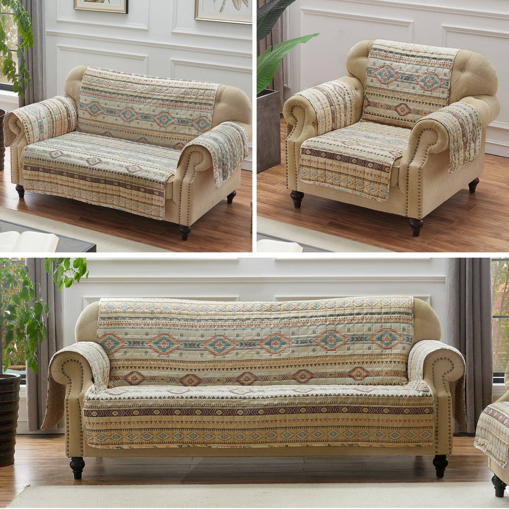 Tan Reversible Sofa Protector G807486