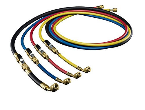 72 Refrigeration Hoses with Ball Valve Adapters Set of 4 D605