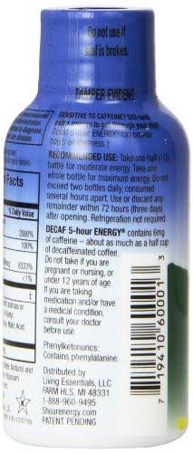 Decaf Citrus Energy Shot, 24 Count A486