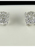 14K White Gold Princess Cut Diamond Stud Earrings 1/2 Ct R89462