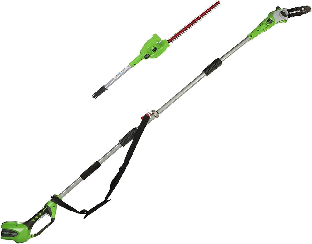 40V 8-inch Cordless Pole Saw with Hedge Trimmer Attachment 2.0Ah Battery and Charger W358