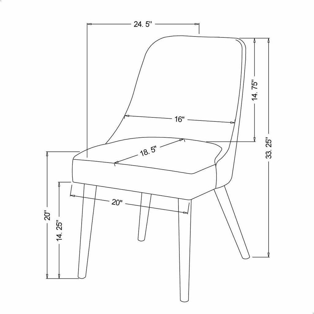 Black Modern Dining Chair J7221