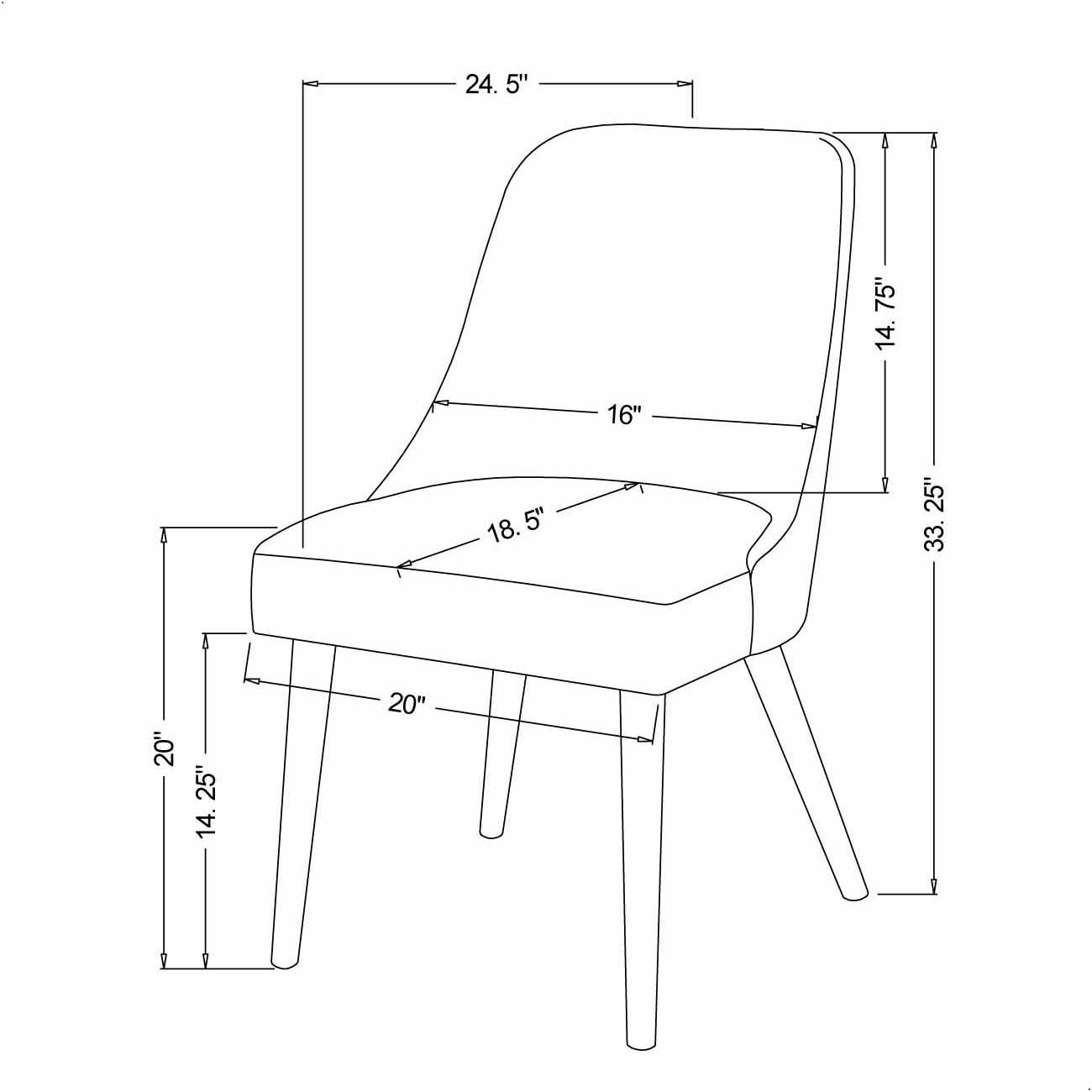 Black Modern Dining Chair J7221